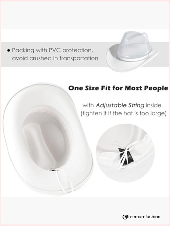 Sparkly Rhinestone Western Cowboy Hat - Adjustable main image 6